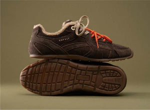 ASFVT City Run Flat Sneaker - Dark Brown/Sherpa SNEAKERS - Zabecca Living