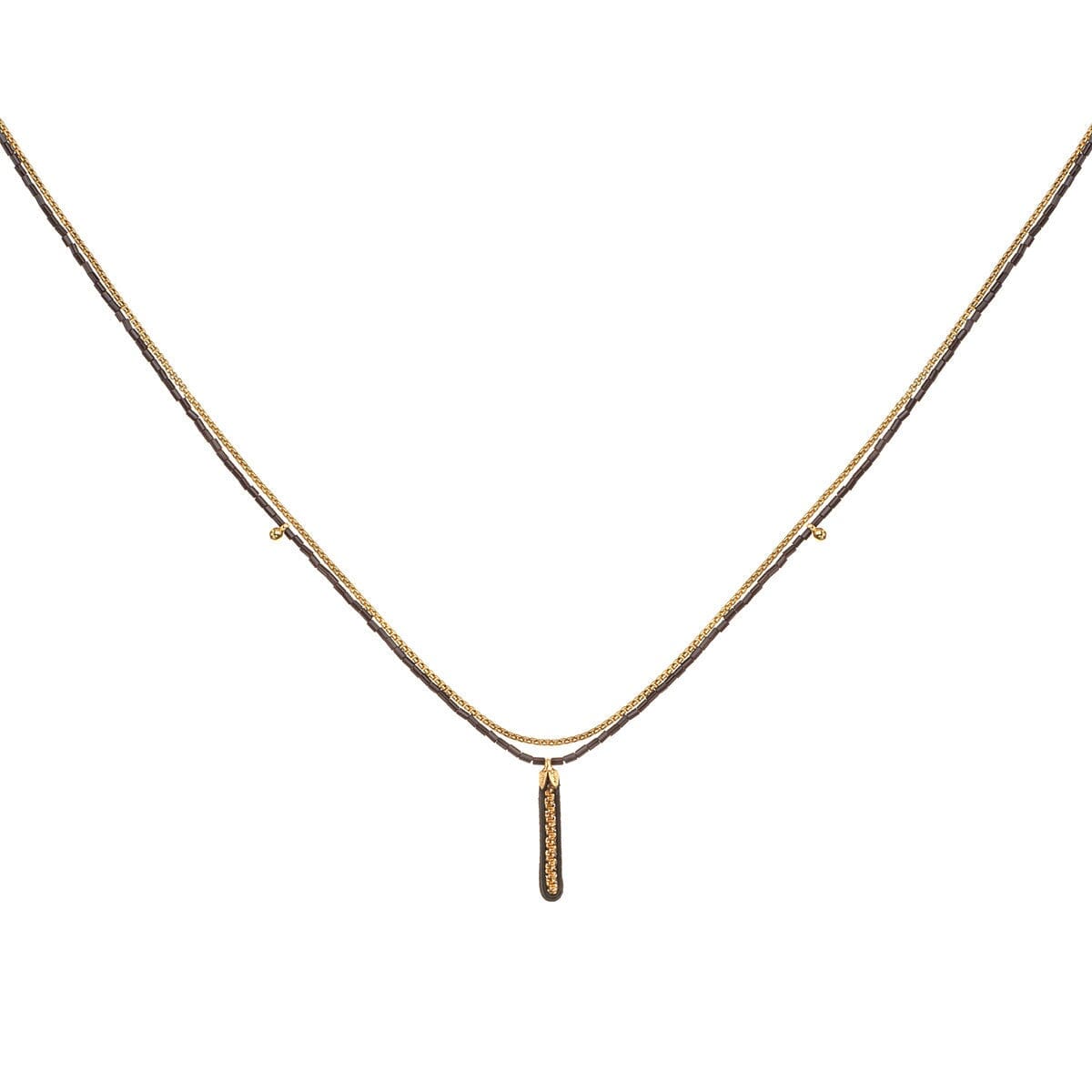 AYALA BAR Black Beaded Cahya Necklace Necklace - Zabecca Living