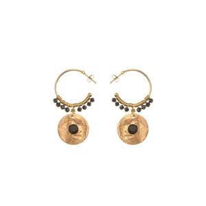 AYALA BAR Black & Gold Hoop Orin Earrings Earrings - Zabecca Living