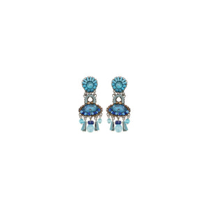 AYALA BAR Blue Beaded Earrings - Horizon Earrings - Zabecca Living