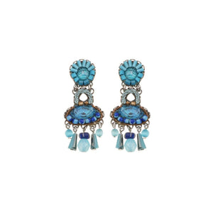 AYALA BAR Blue Beaded Earrings - Horizon Earrings - Zabecca Living