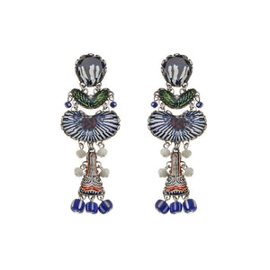 AYALA BAR Blue Domes Blue Glass Earrings - Paros Earrings - Zabecca Living
