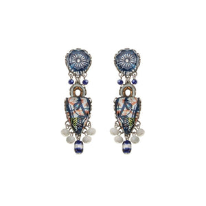 AYALA BAR Blue Domes Casual Glass Stud Earrings - Apollo Earrings - Zabecca Living