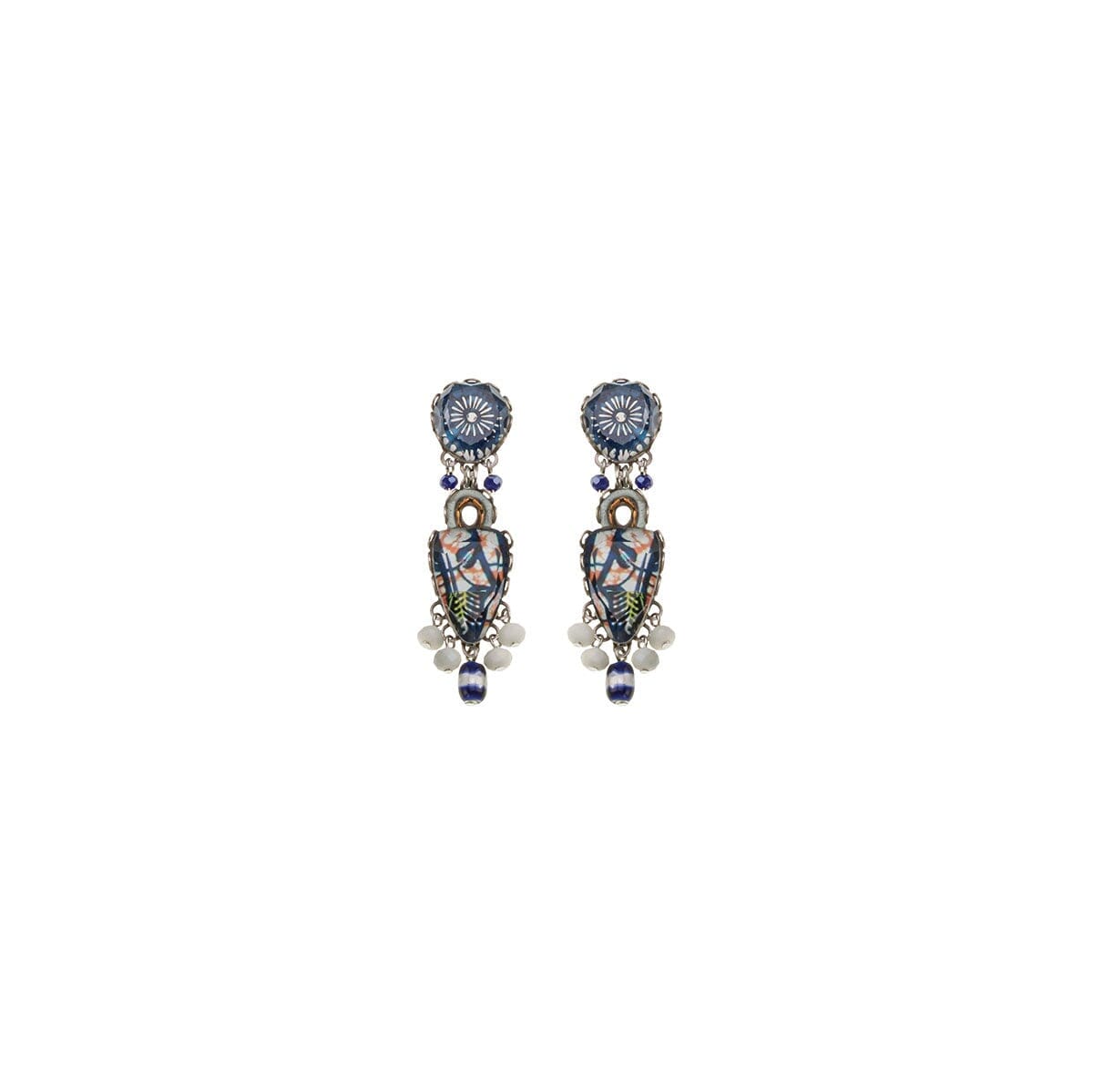 AYALA BAR Blue Domes Casual Glass Stud Earrings - Apollo Earrings - Zabecca Living