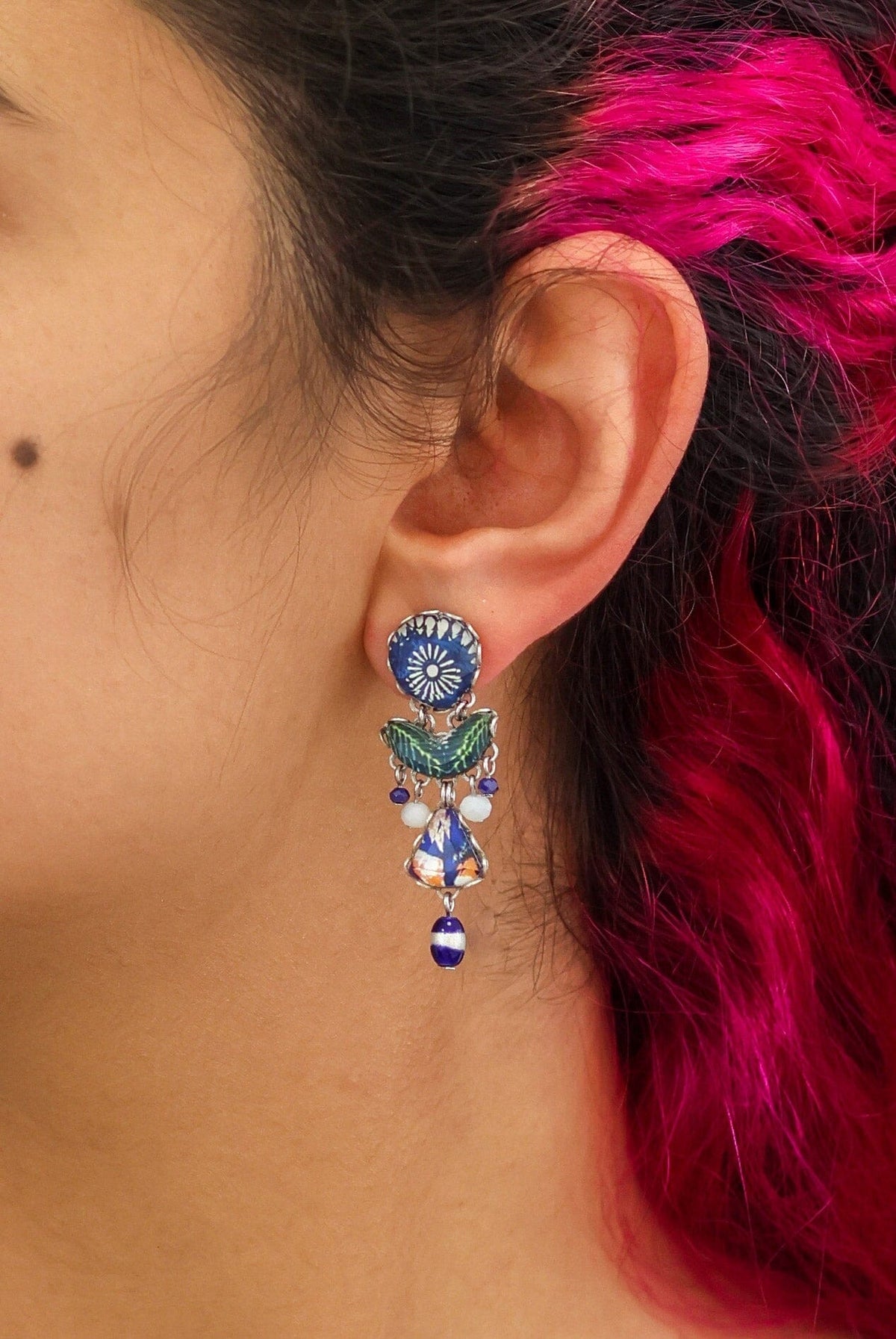 AYALA BAR Blue Domes Small Bule Earrings - Aphrodite Earrings - Zabecca Living