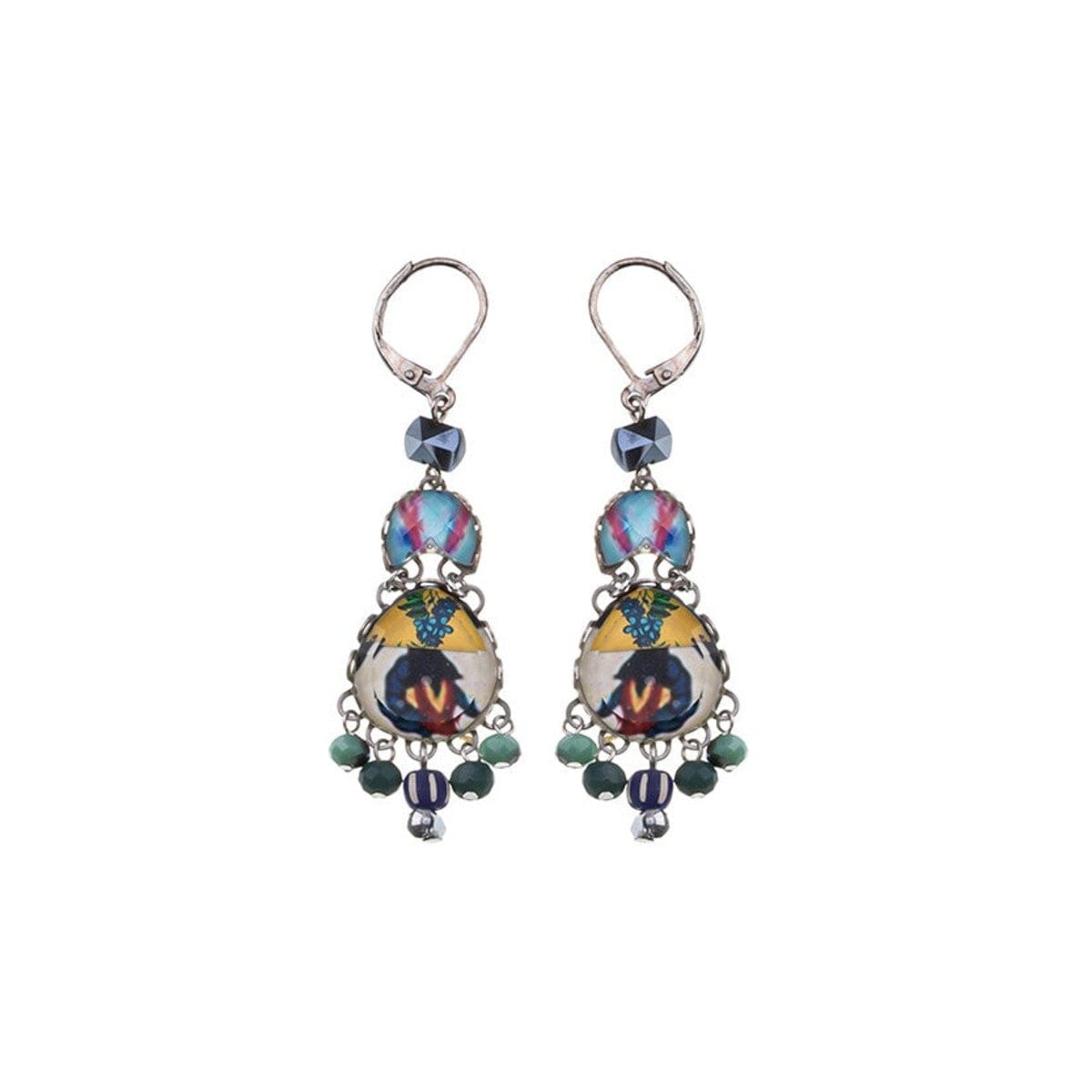 AYALA BAR Candy Twist Drop Colorful Glass Earrings - Lolly Earrings - Zabecca Living