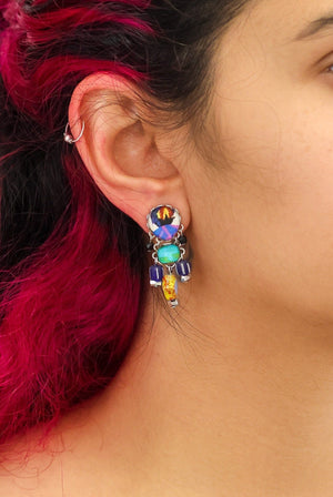 AYALA BAR Candy Twist Small Glass Stud Earrings - Fudge Earrings - Zabecca Living