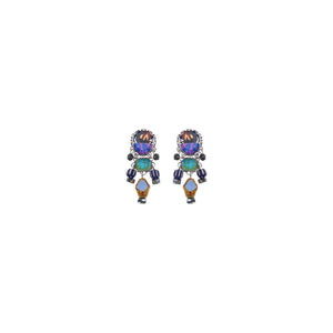 AYALA BAR Candy Twist Small Glass Stud Earrings - Fudge Earrings - Zabecca Living
