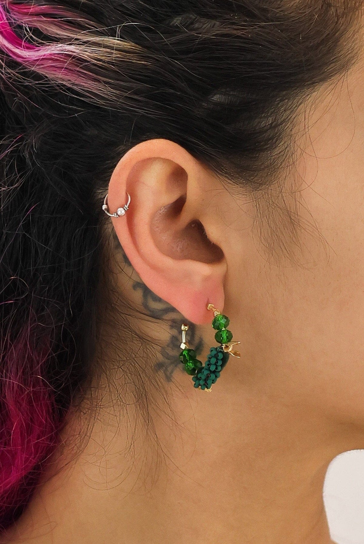 AYALA BAR Hoop Beaded Oba Earrings Earrings - Zabecca Living