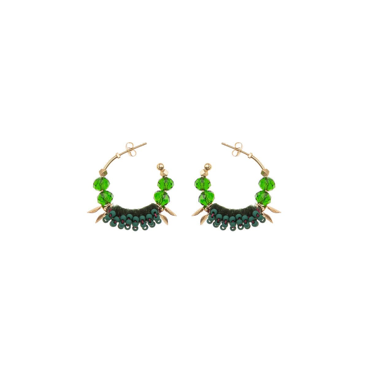 AYALA BAR Hoop Beaded Oba Earrings Earrings - Zabecca Living