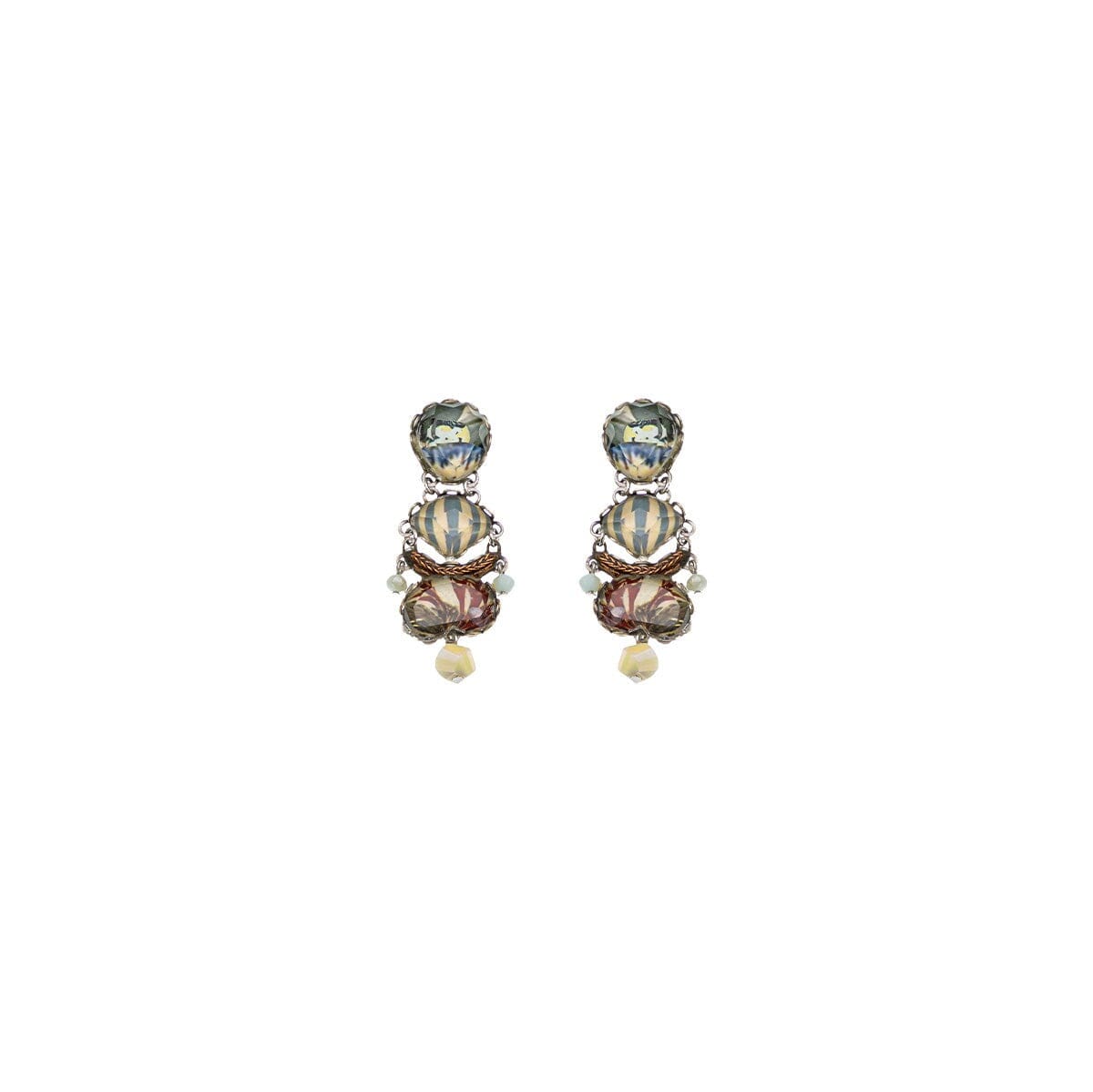 AYALA BAR Neptune's Garden Casual Glass Earrings - Kelp Earrings - Zabecca Living
