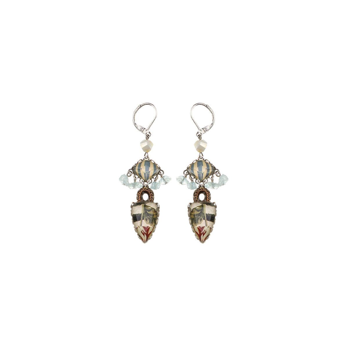 AYALA BAR Neptune's Garden Glass Hanging Earrings - Agar Earrings - Zabecca Living