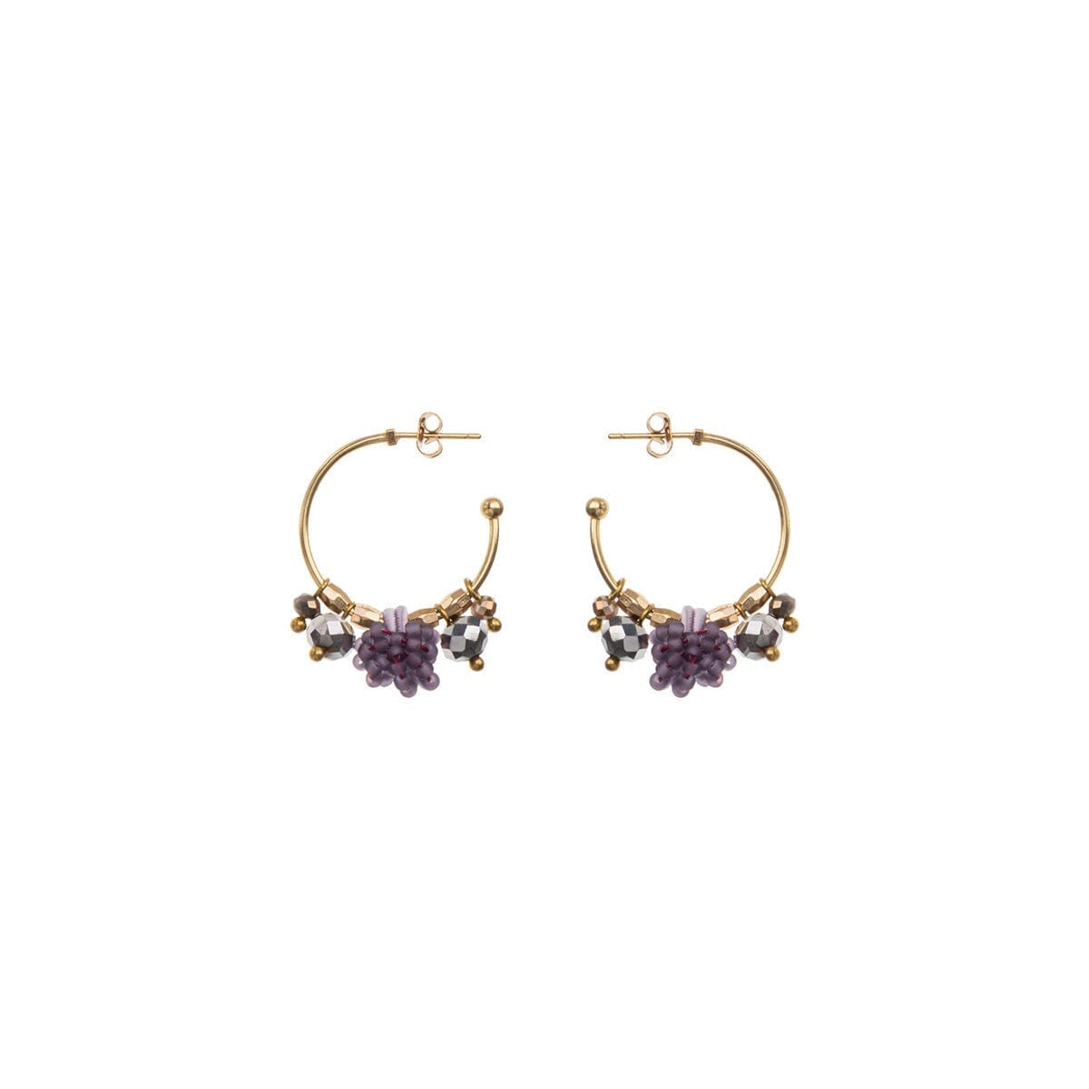 AYALA BAR Purple Hoop Ube Earrings Earrings - Zabecca Living