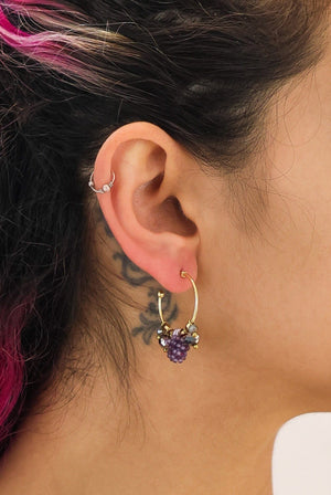 AYALA BAR Purple Hoop Ube Earrings Earrings - Zabecca Living