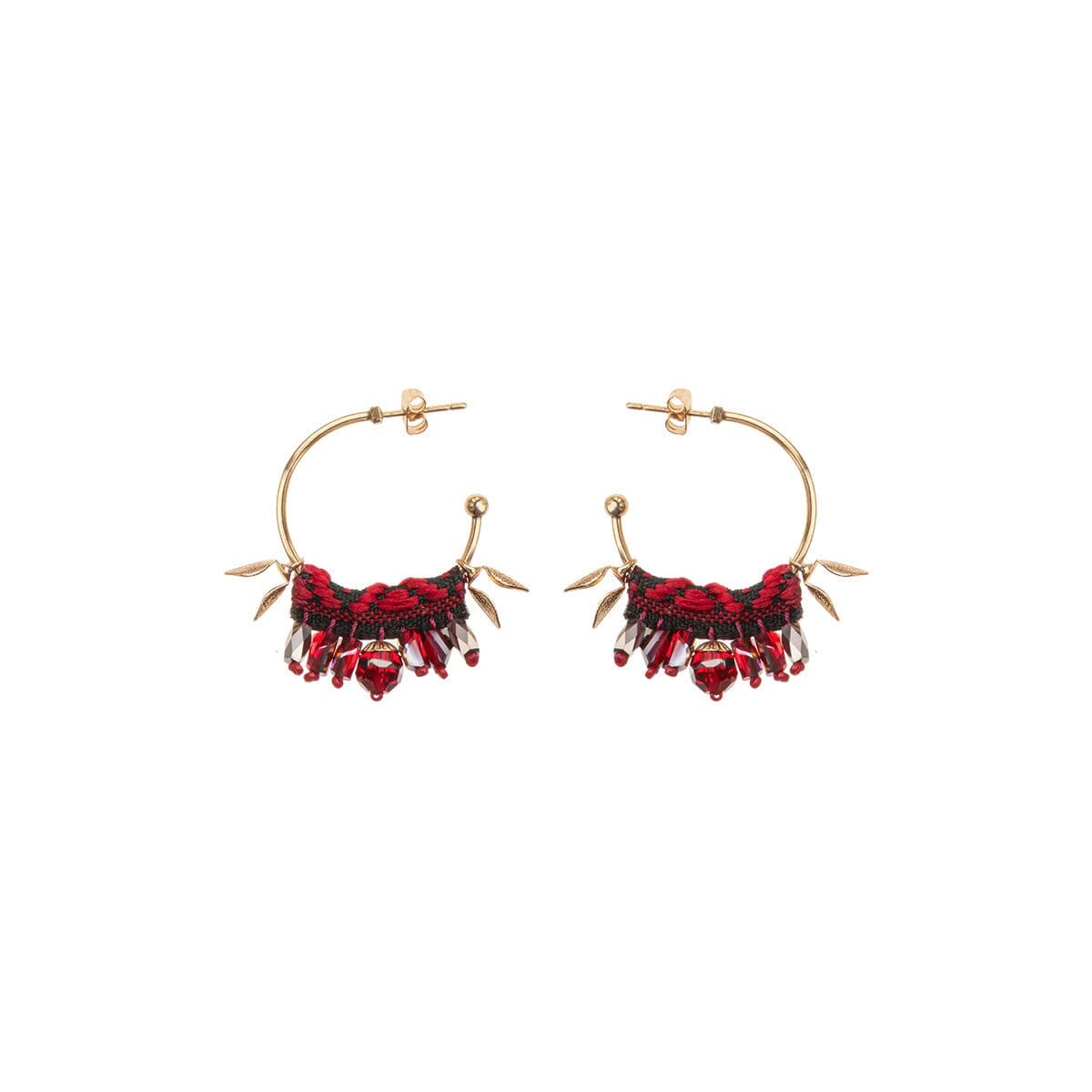 AYALA BAR Red Hoop Tiva Earrings Earrings - Zabecca Living