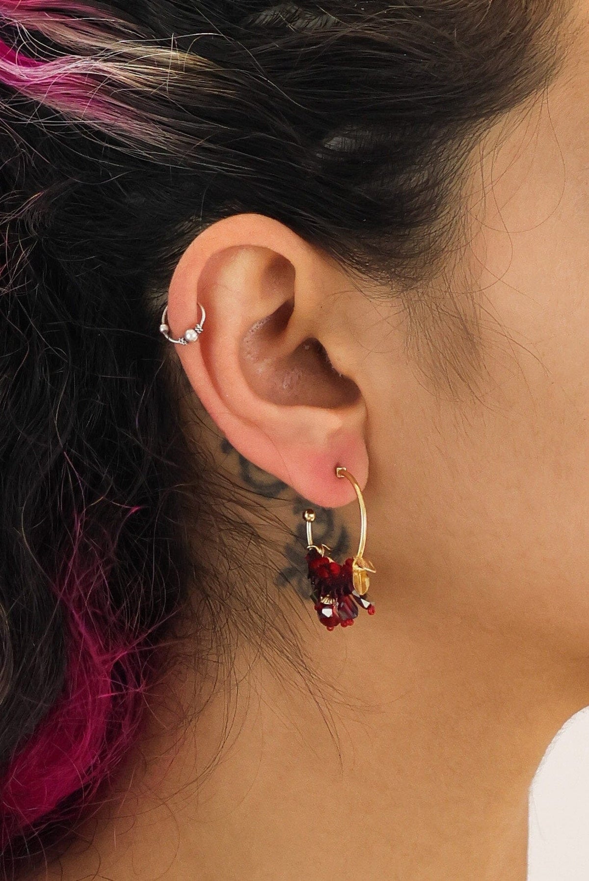AYALA BAR Red Hoop Tiva Earrings Earrings - Zabecca Living