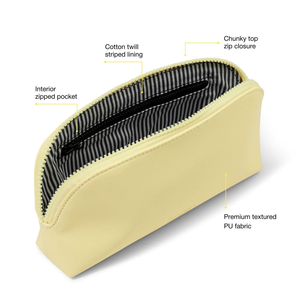 BASE Cosmetic Base Small - Lemon COSMETIC BAG - Zabecca Living