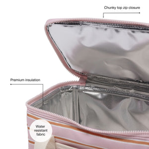BASE Lunch Base - Soft Pink / Rust Stripe LUNCH BOX - Zabecca Living
