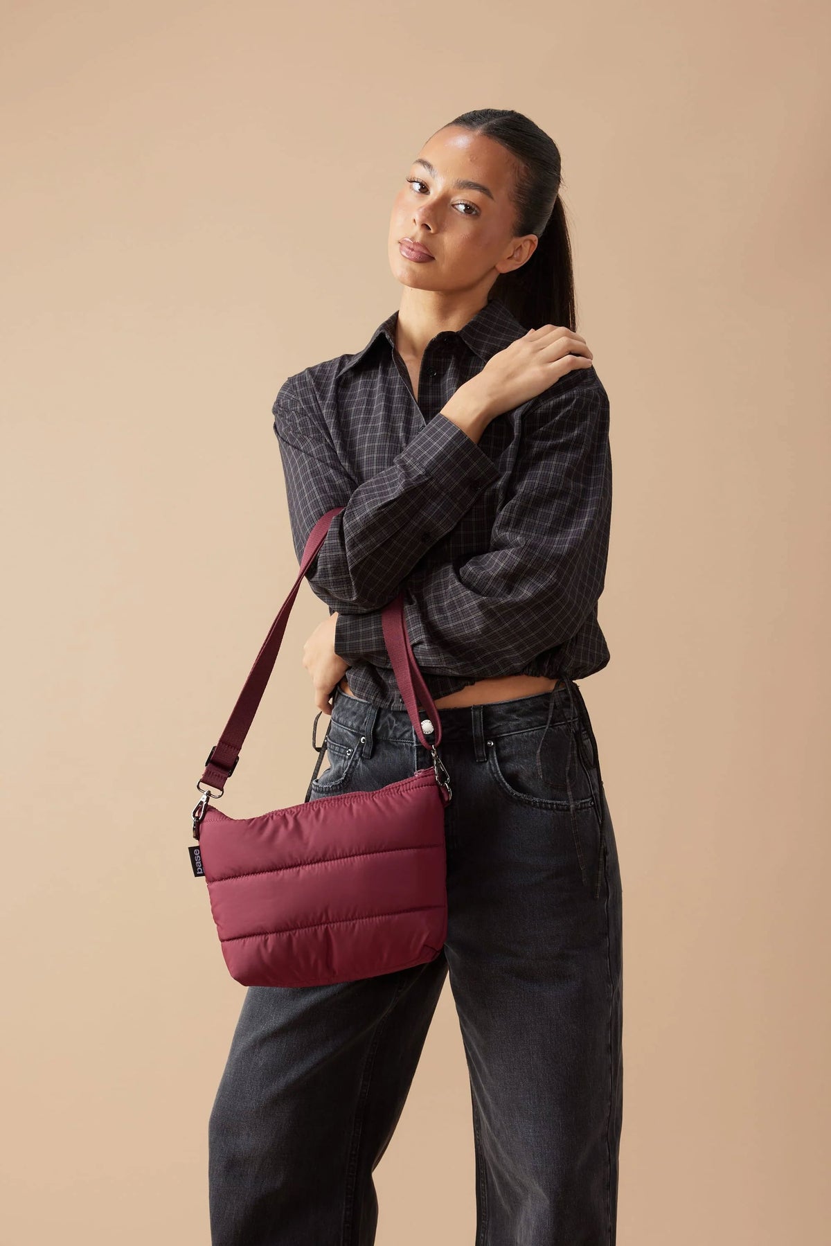 BASE Stash Base Crossbody - Burgundy HANDBAG - Zabecca Living
