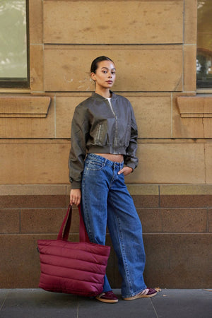 BASE Take It Base Tote - Burgundy HANDBAG - Zabecca Living