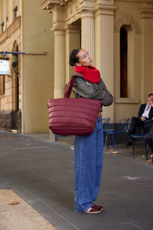 BASE Take It Base Tote - Burgundy HANDBAG - Zabecca Living