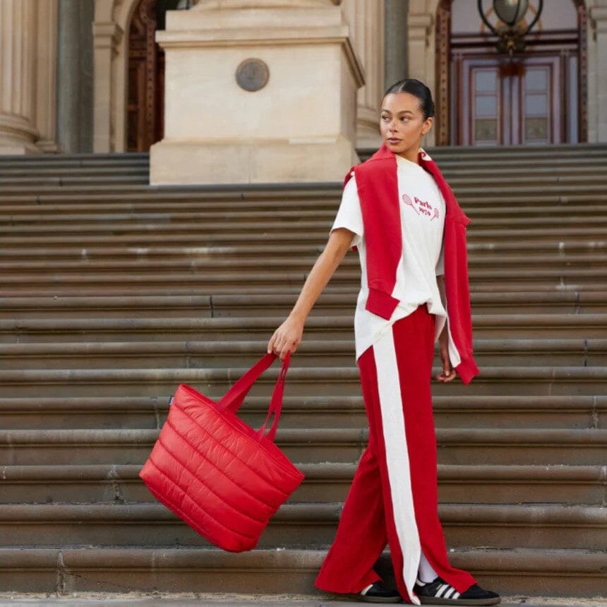 BASE Take It Base Tote - Cherry Red HANDBAG - Zabecca Living