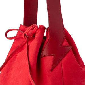 BE HOLD Bucket Bag - Coralla Red HANDBAG - Zabecca Living