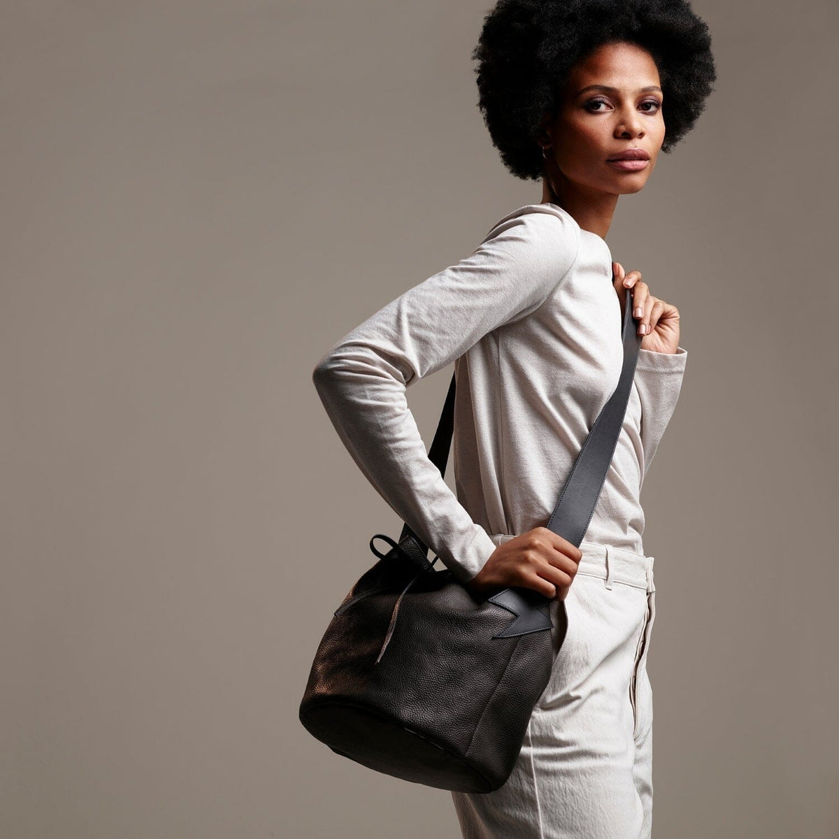 BE HOLD Bucket Bag - Gunmetal Grey HANDBAG - Zabecca Living