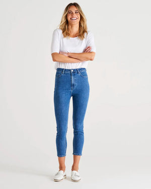 BETTY BASICS Betty Essential Jeans - Vintage Blue JEANS - Zabecca Living
