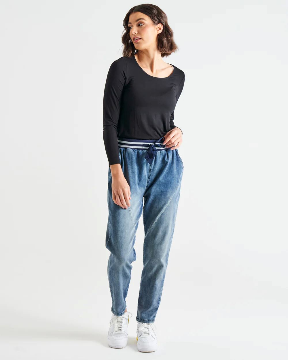 BETTY BASICS Dakota Denim Jogger Jean - Azure Blue JOGGER - Zabecca Living