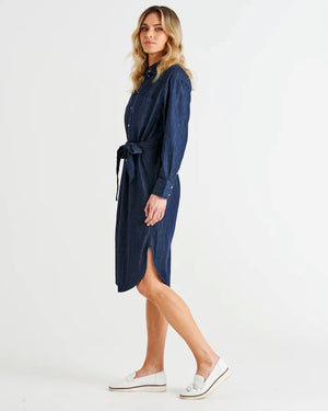 BETTY BASICS Demi Denim Dress - Dark Ink JEANS - Zabecca Living