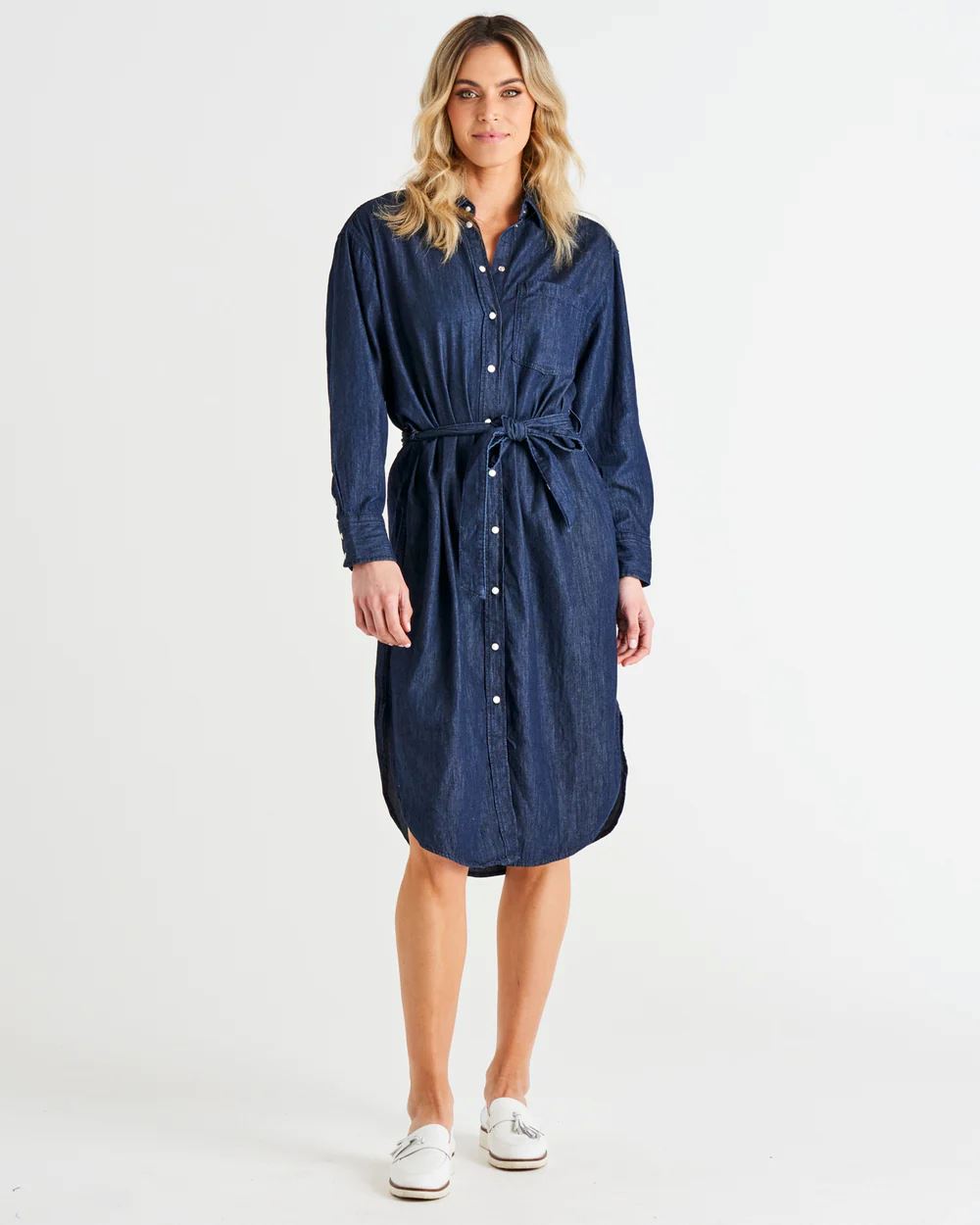 BETTY BASICS Demi Denim Dress - Dark Ink JEANS - Zabecca Living