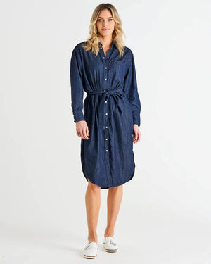 BETTY BASICS Demi Denim Dress - Dark Ink JEANS - Zabecca Living