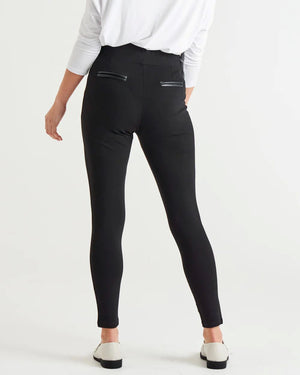 BETTY BASICS Gwen Stretchy Ponte Skinny Legging - Black JOGGER - Zabecca Living
