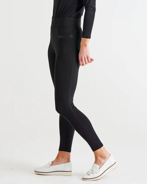 BETTY BASICS Gwen Stretchy Ponte Skinny Legging - Black JOGGER - Zabecca Living