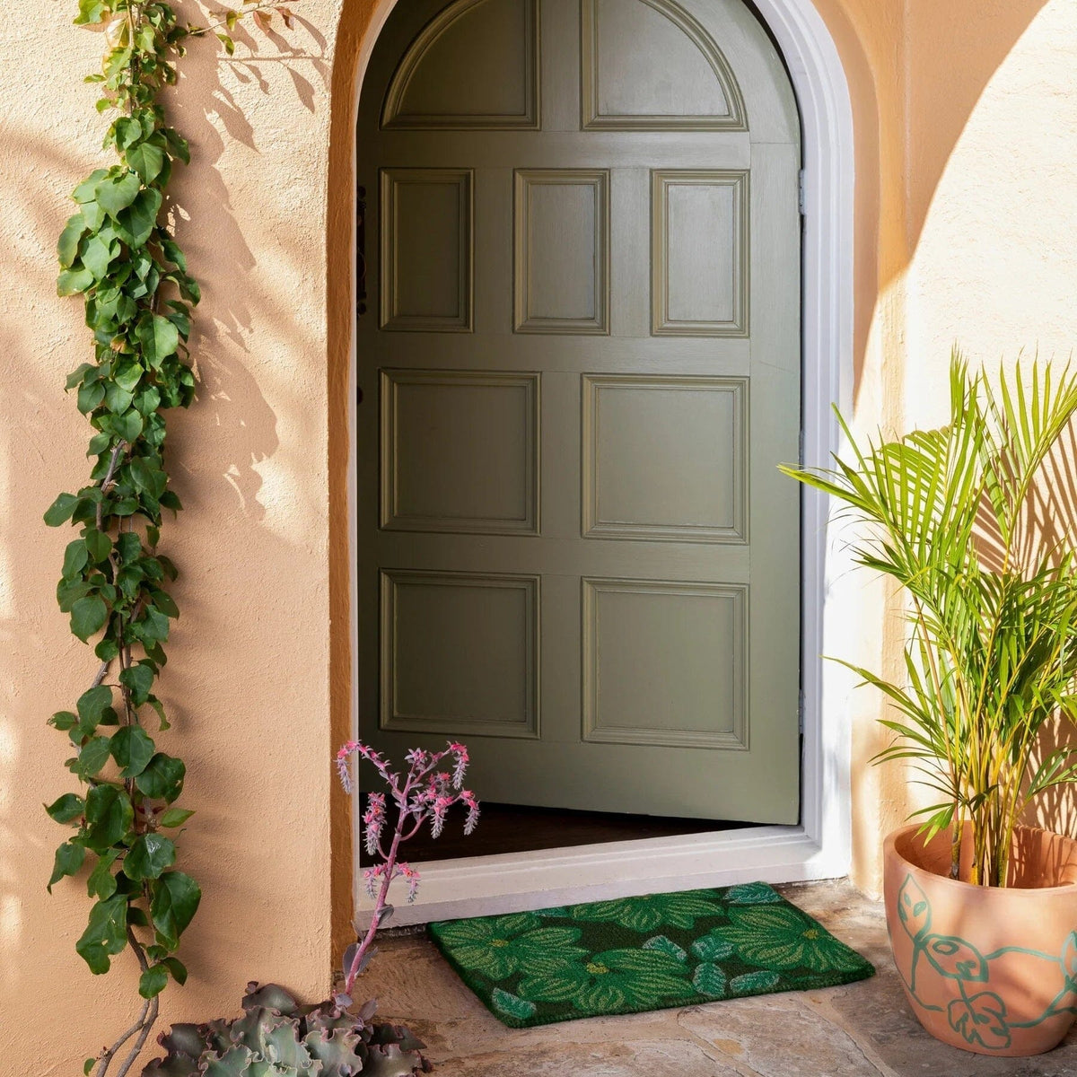 BONNIE & NEIL Azalea Door Mat - Green - Zabecca Living