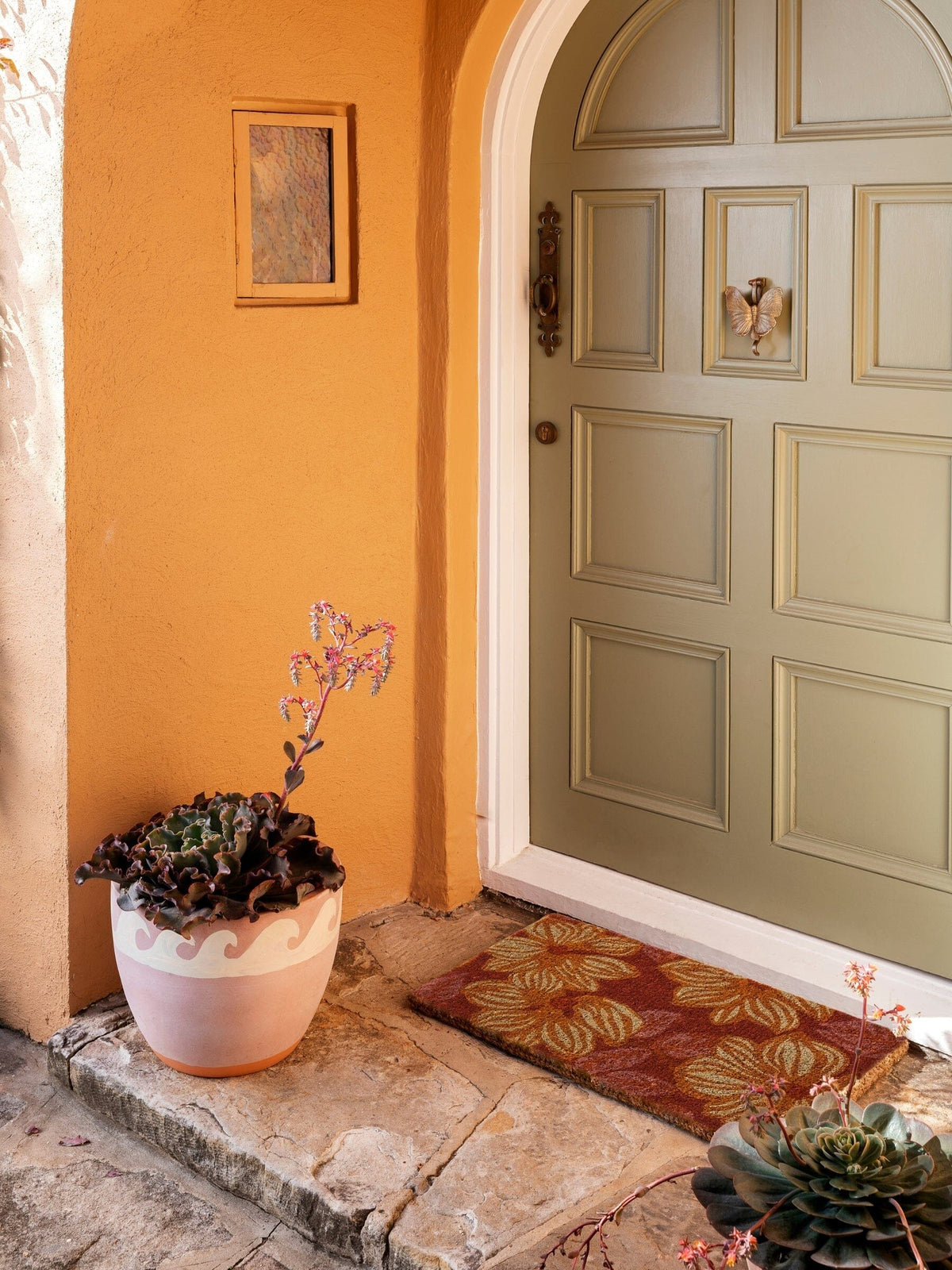 BONNIE & NEIL Azalea Door Mat - Tan - Zabecca Living