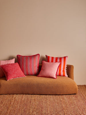 BONNIE & NEIL Bold Stripe Sorbet Linen Cushion Cushion - Zabecca Living