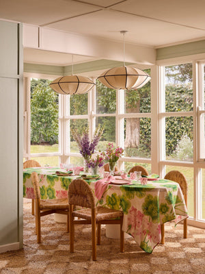 BONNIE & NEIL Geranium Multi Linen Tablecloth - Medium Table Runner - Zabecca Living