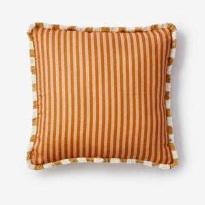 BONNIE & NEIL Pinstripe Nutmeg Linen Cushion Cushion - Zabecca Living