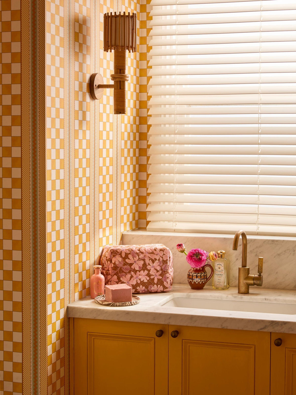 BONNIE & NEIL Violet Large Toiletry Bag - Tan - Zabecca Living