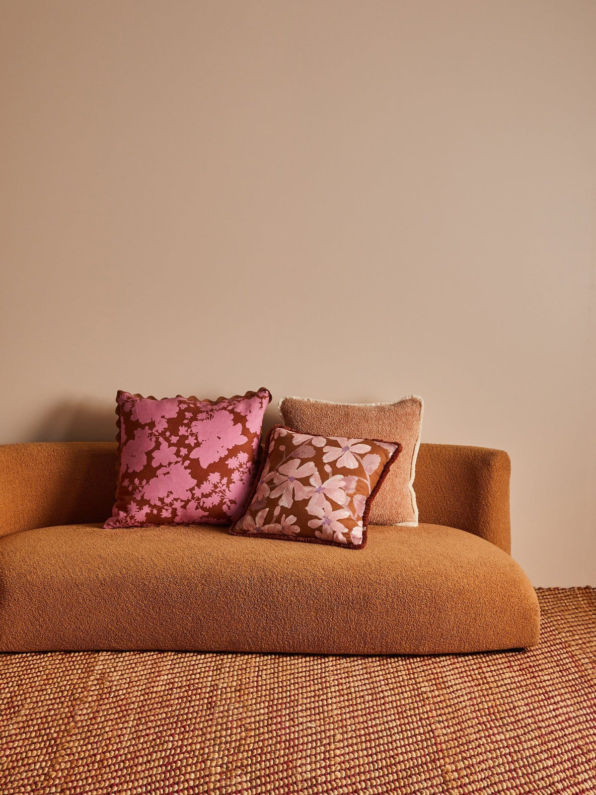 BONNIE & NEIL Violet Tan Linen Cushion Cushion - Zabecca Living