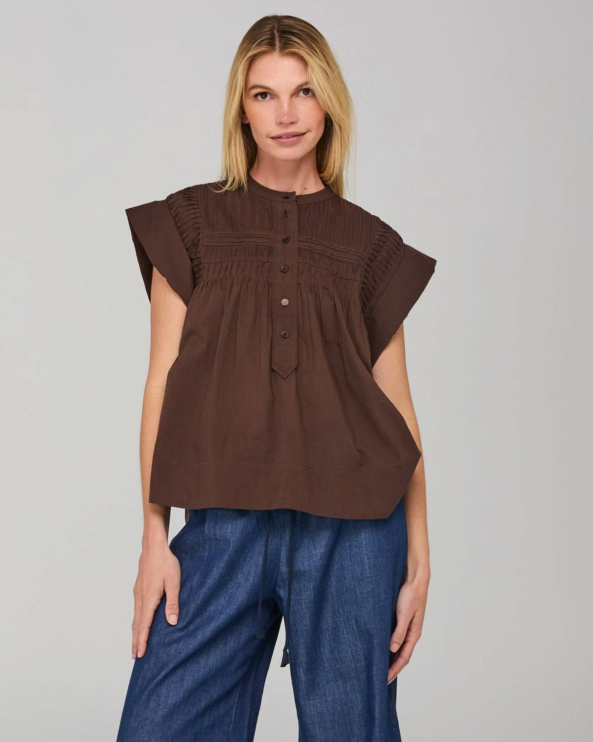 BOOM SHANKAR Danika Top - Ground Coffee WOMENS TOP - Zabecca Living