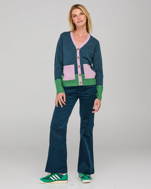 BOOM SHANKAR Poet Cardigan - Blue Multi Jumpers + Knitwear - Zabecca Living