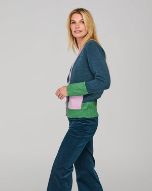 BOOM SHANKAR Poet Cardigan - Blue Multi Jumpers + Knitwear - Zabecca Living