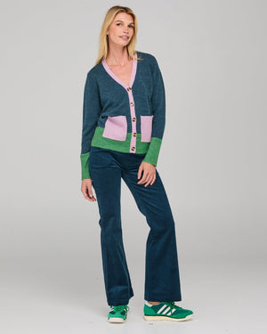 BOOM SHANKAR Poet Cardigan - Blue Multi Jumpers + Knitwear - Zabecca Living