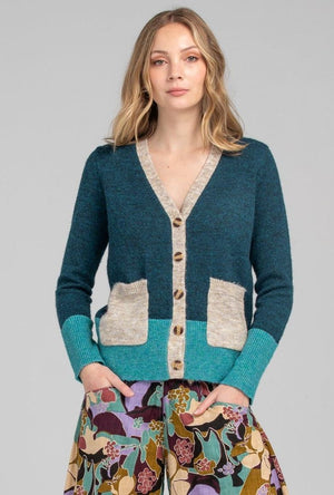 BOOM SHANKAR Poet Cardigan - Blue/Aqua Jumpers + Knitwear - Zabecca Living