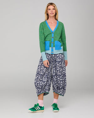 BOOM SHANKAR Poet Cardigan - Green Multi Jumpers + Knitwear - Zabecca Living