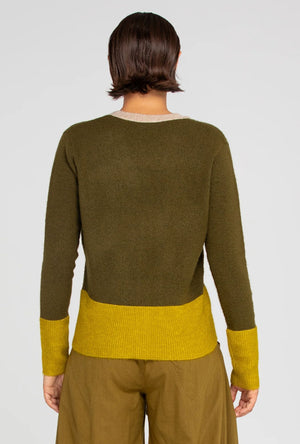 BOOM SHANKAR Poet Cardigan - Green/Yellow Jumpers + Knitwear - Zabecca Living