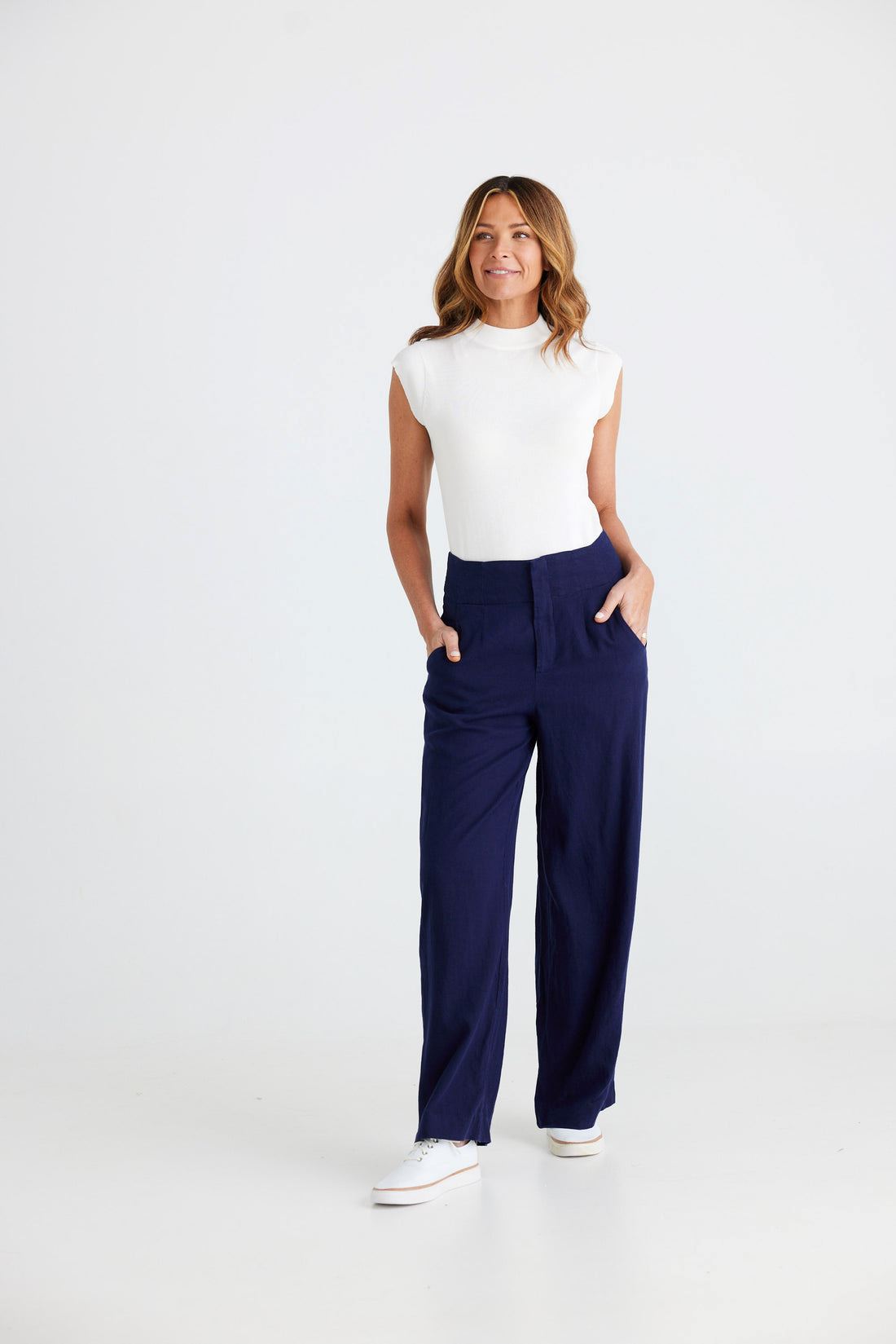 BRAVE AND TRUE Dana Pants - Navy PANTS - Zabecca Living